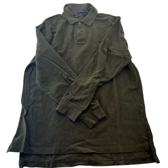Polo Ralph Lauren Other - Polo Ralph Lauren Long Sleeve Polo Shirt Olive Green Cotton Casual Mens L